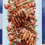 Harissa Chicken with Green-Chile-and-Tomato Salad