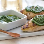 Grilled Chicken with Spinach and Pine Nut Pesto