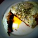 Black Bean and Scallion Pancake with Eggs and Smoked Salmon